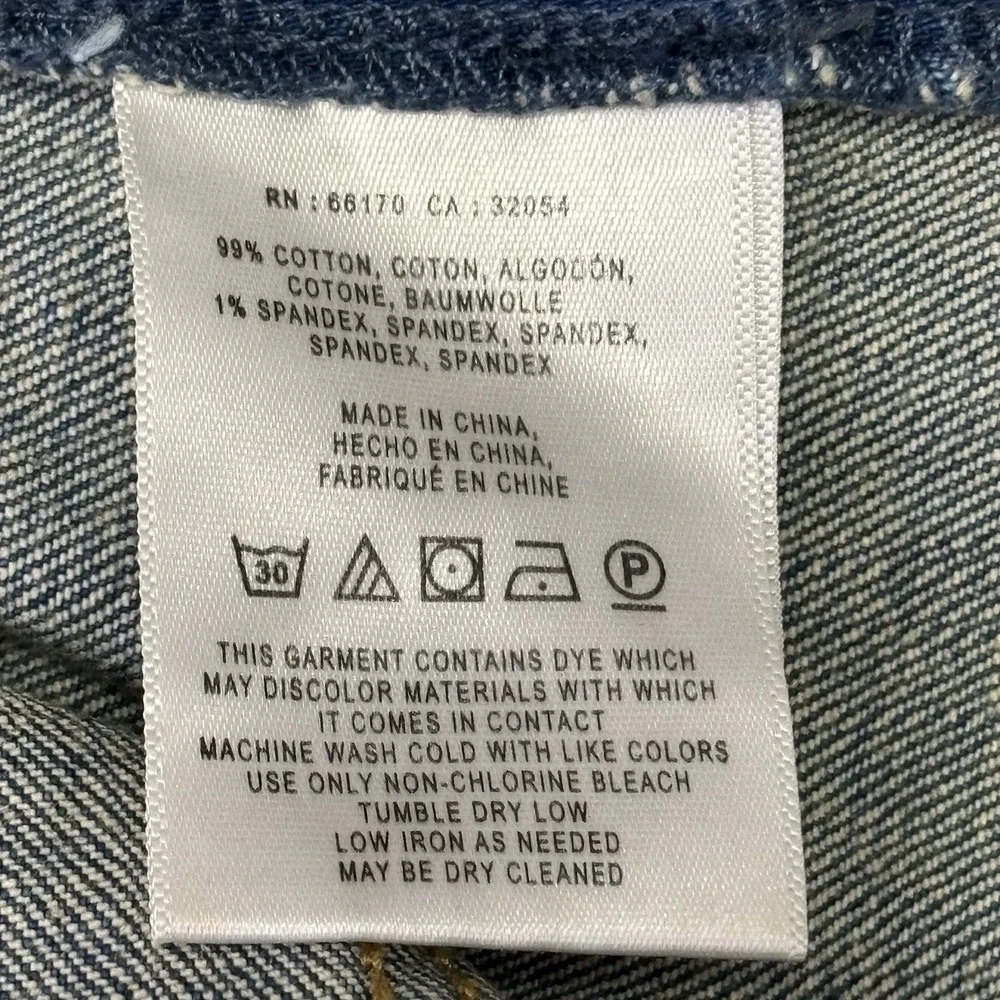 Pilcro And The Letterpress Anthropologie Blue Jean denim Skirt Sz 6 Button Front - Picture 4 of 4